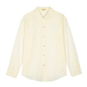 DONNI. Ivory Button-Up Blouse